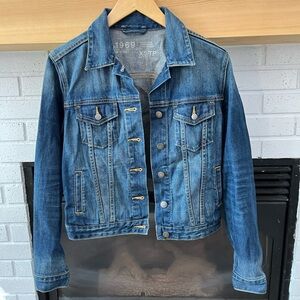 GAP Denim Blue Button-Up Jacket